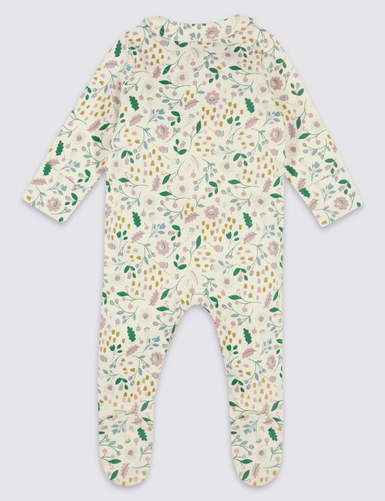 2 Pack Pure Cotton Sleepsuits 4 of 8