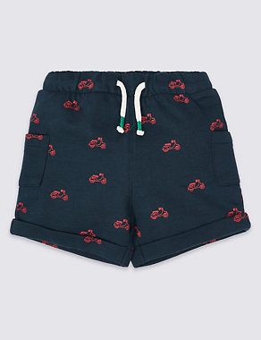 2 Pack Pure Cotton Sweat Shorts Image 2 of 4