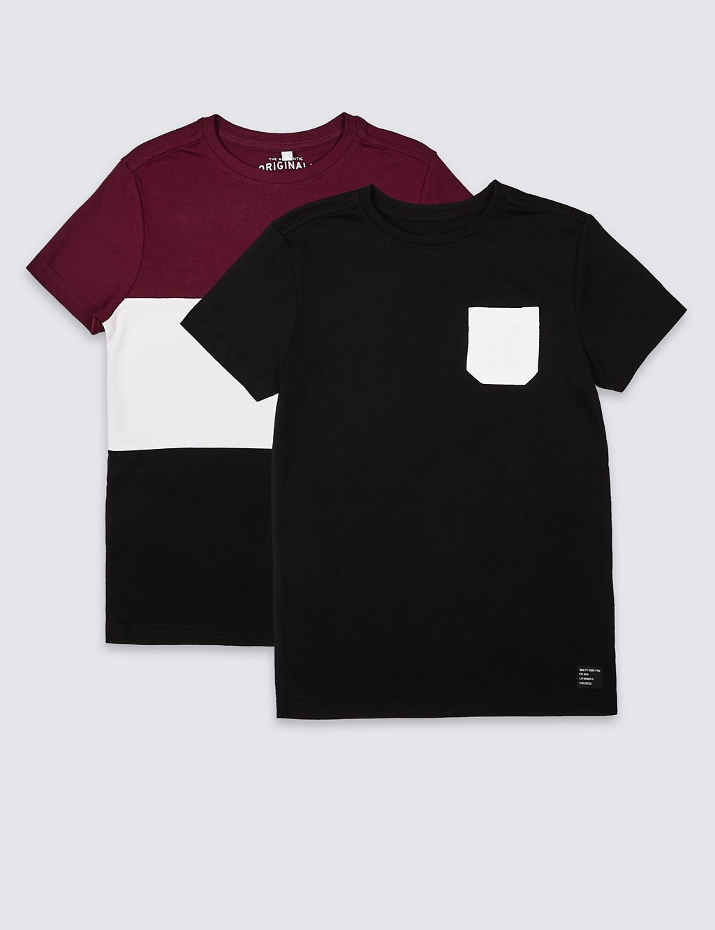 2 Pack Pure Cotton T-Shirts (3-16 Years) 1 of 5