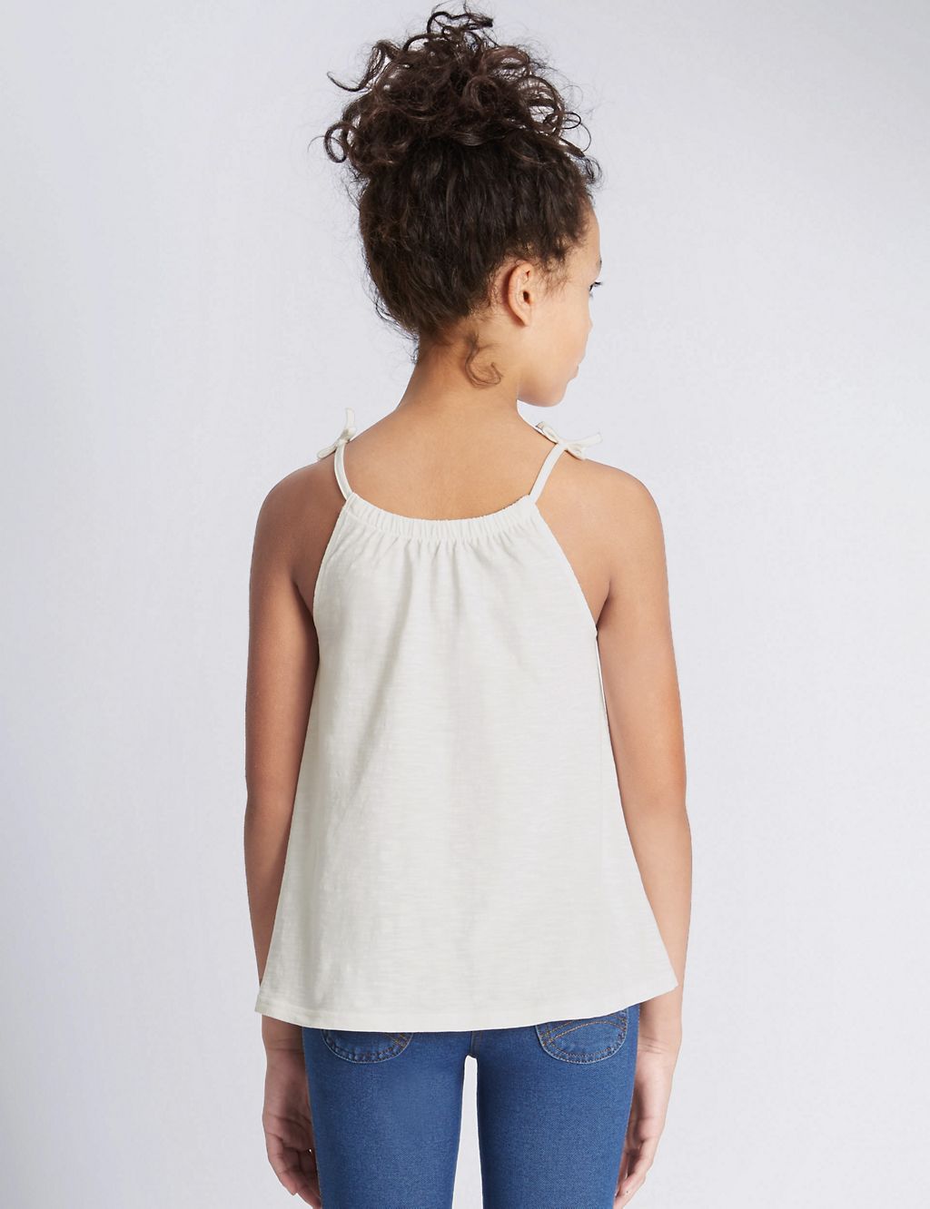 2 Pack Pure Cotton Vest Tops (5-14 Years) 2 of 6