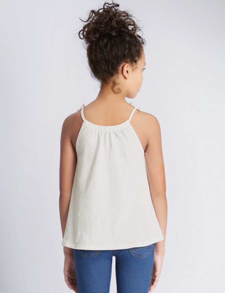 2 Pack Pure Cotton Vest Tops (5-14 Years) 3 of 6