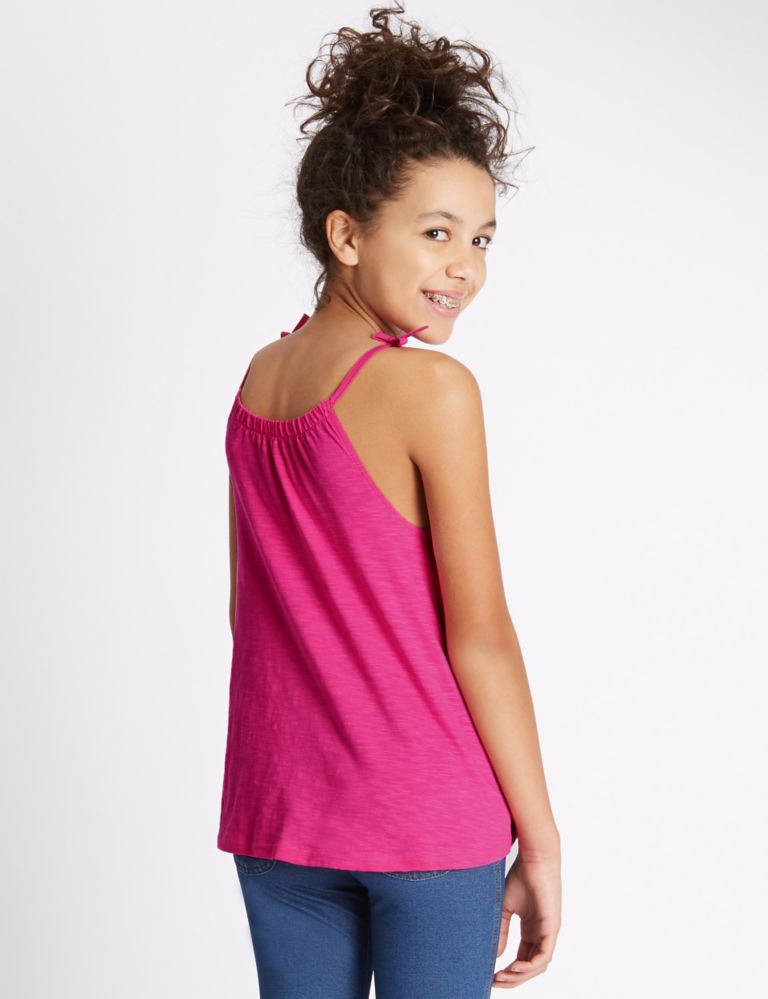 2 Pack Pure Cotton Vest Tops (5-14 Years) 5 of 6