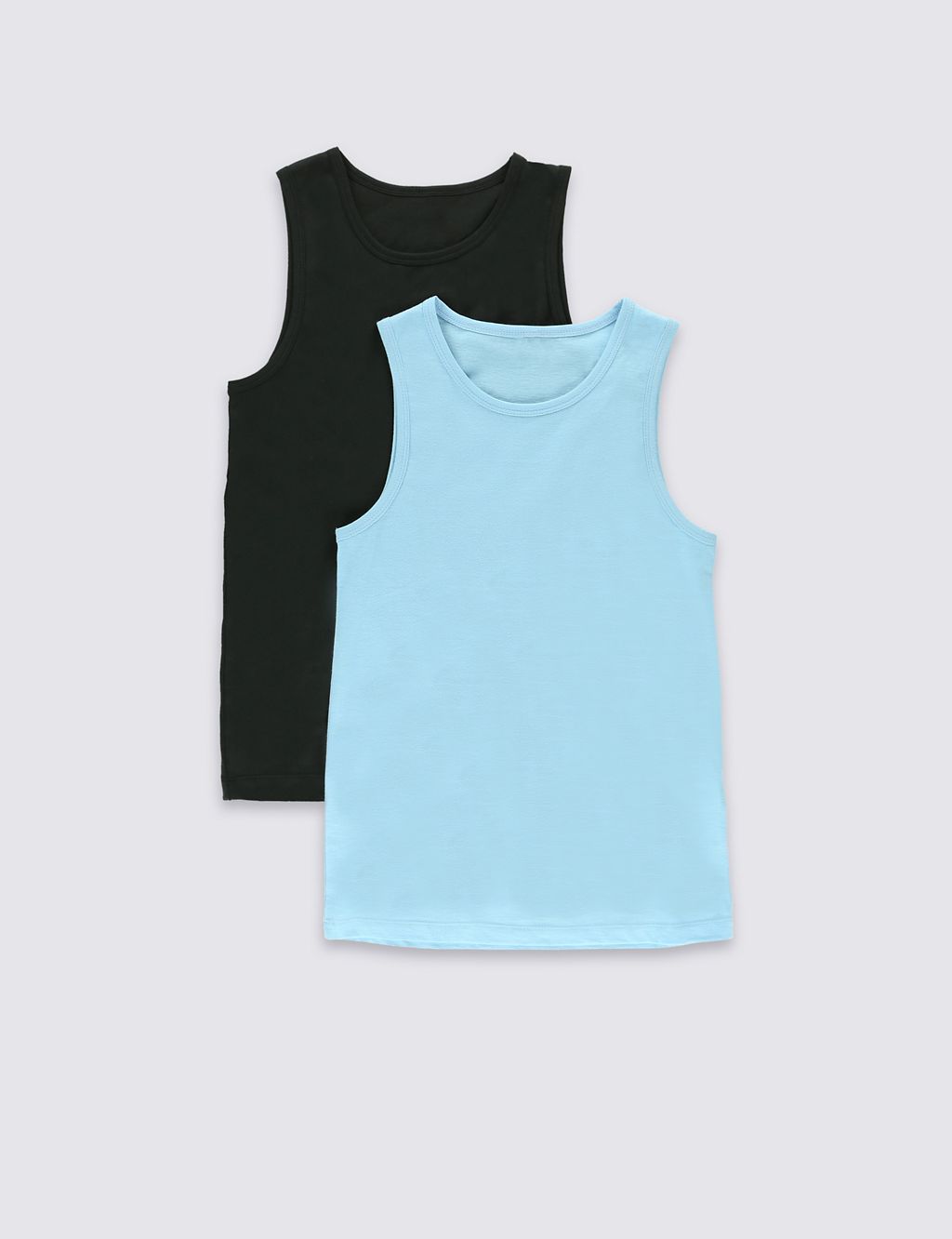 2 Pack Pure Cotton Vests (5-14 Years) 3 of 6