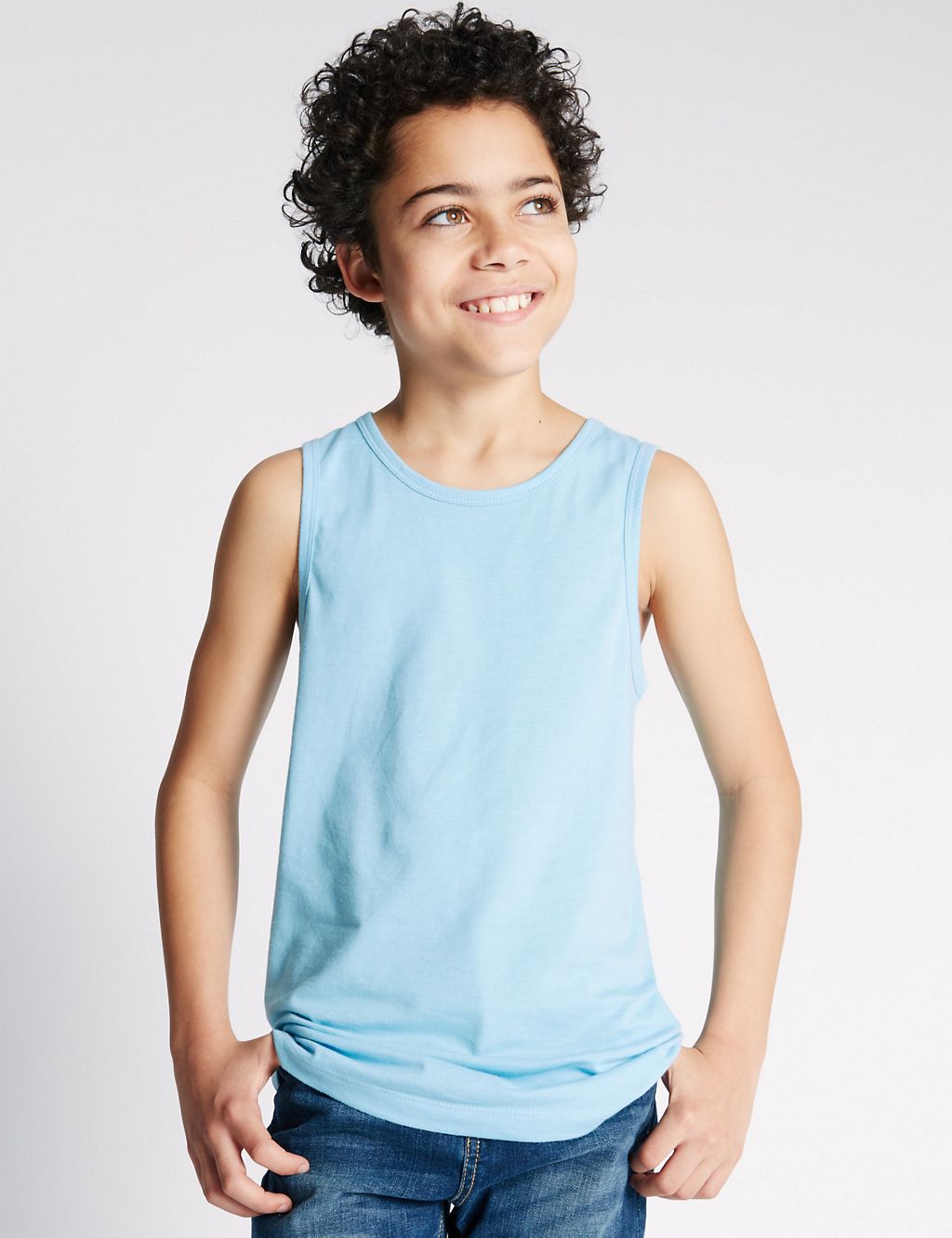 2 Pack Pure Cotton Vests (5-14 Years) 5 of 6