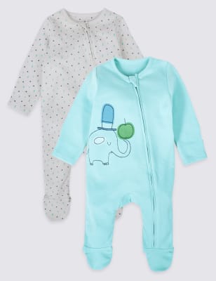 Marks and spencer hot sale baby boy sleepsuits