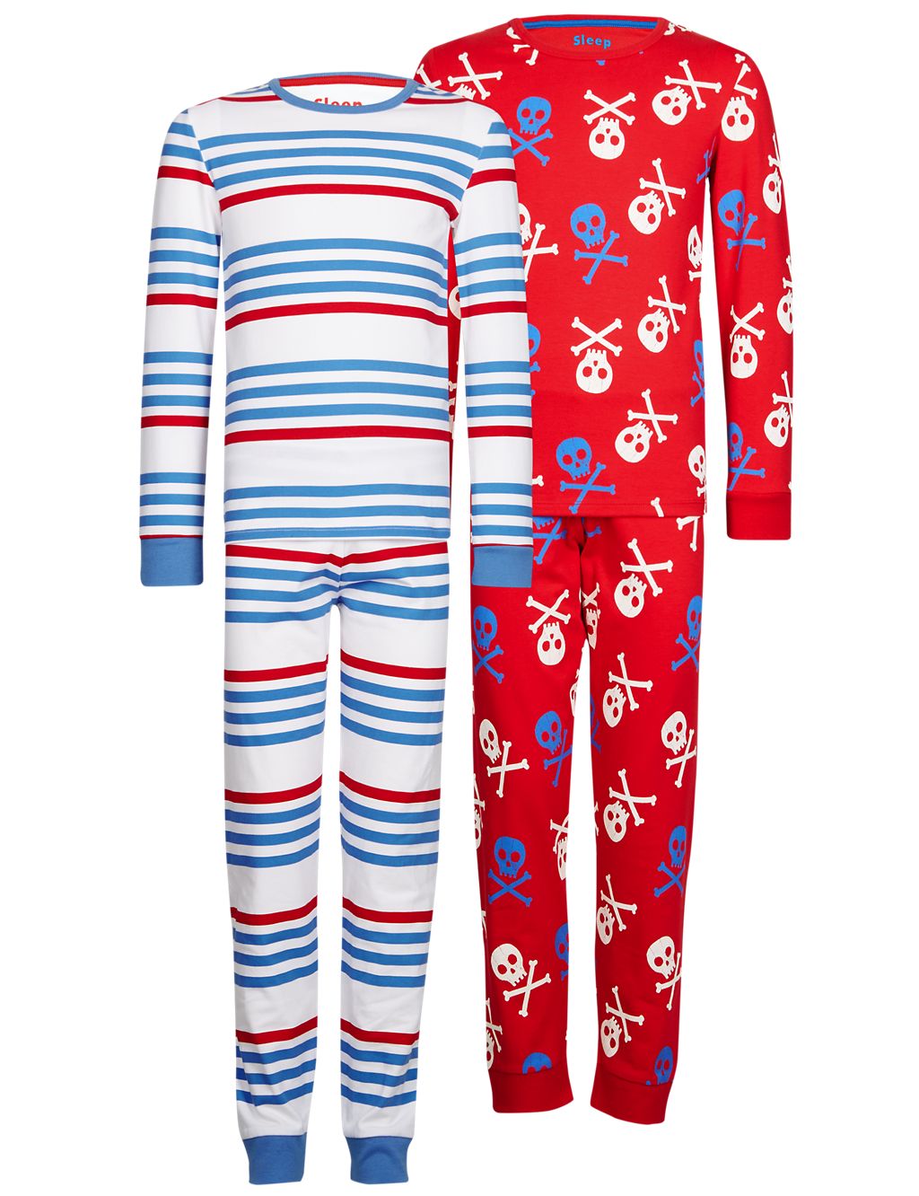 2 Pack Pyjamas with Stretch (3-16 Years) 2 of 4