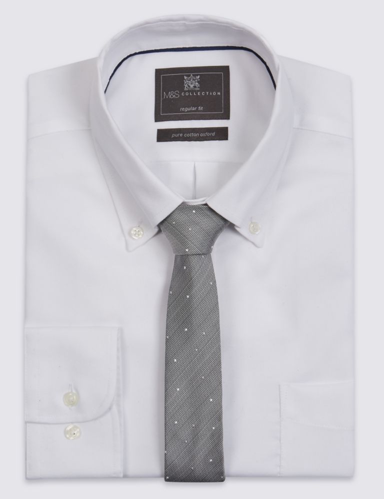 2 Pack Skinny Fit Spotted Ties 1 of 4