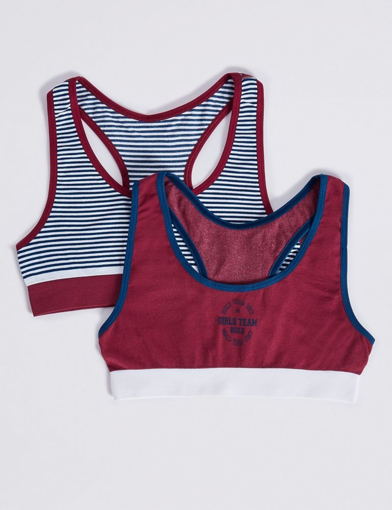 2 Pack Sports Cropped Tops (6-16 Years) 1 of 2