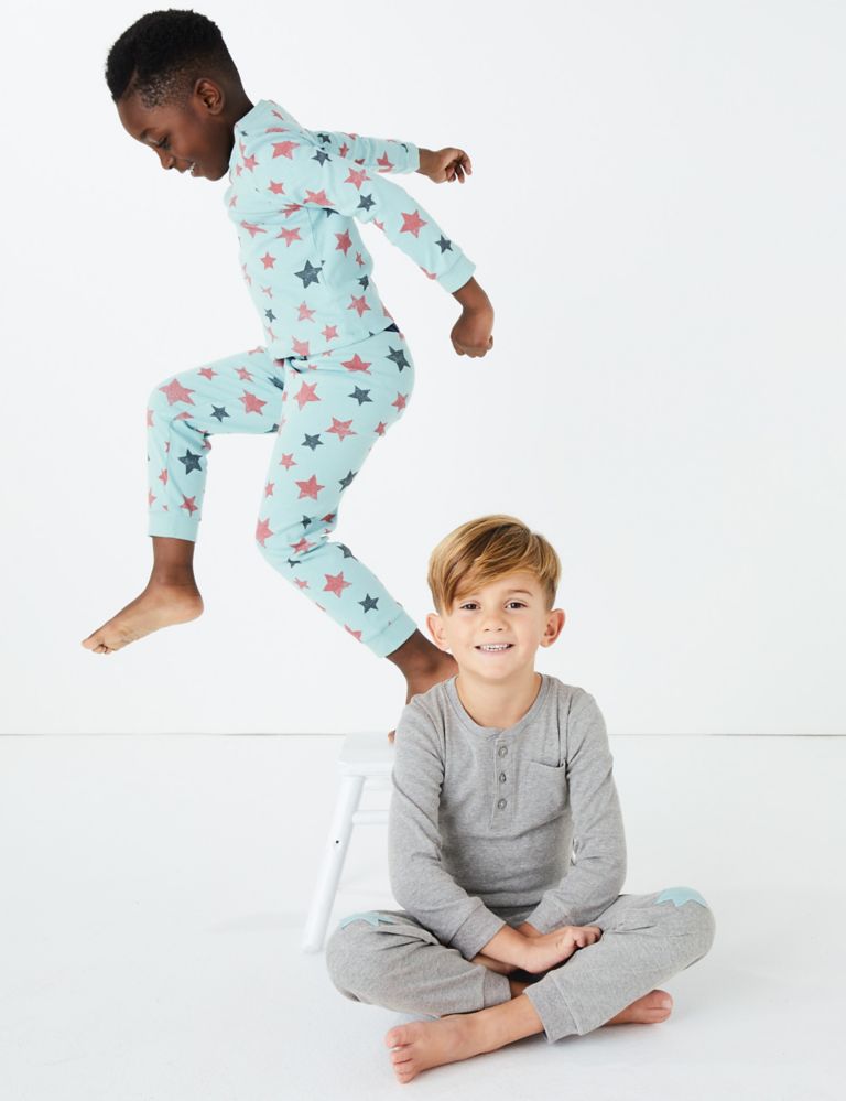 2 Pack Star Print Pyjama Sets (1-7 Years) 1 of 6