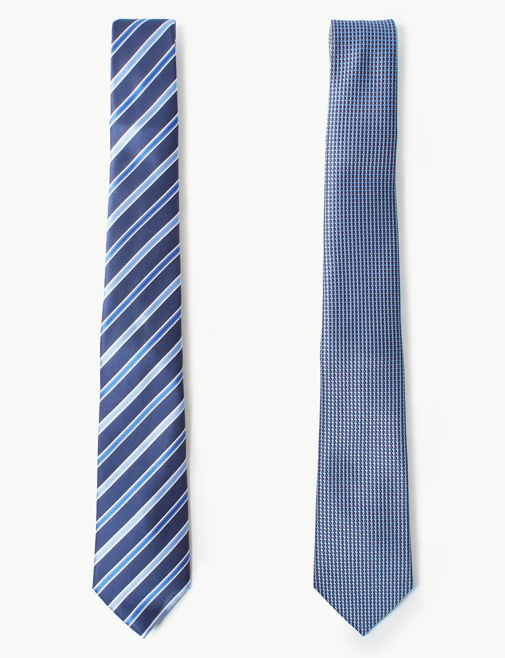 2 Pack Striped & Geometric Ties | M&S Collection | M&S
