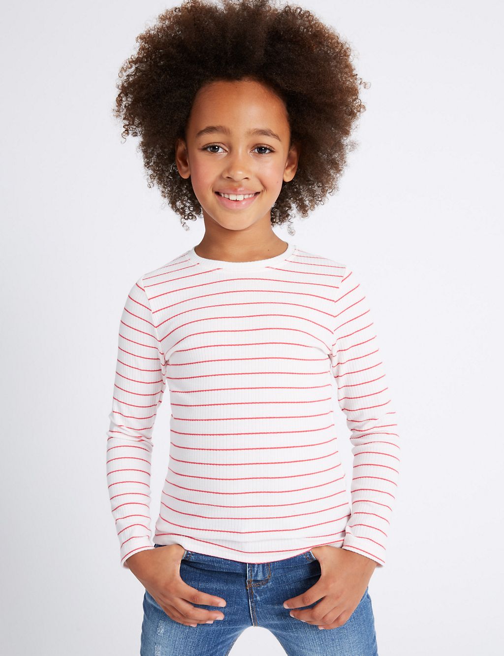 2 Pack Striped Long Sleeve Tops (3-14 Years) 3 of 6