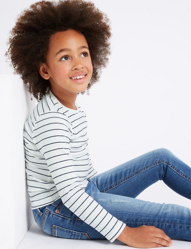 2 Pack Striped Long Sleeve Tops (3-14 Years) 4 of 6