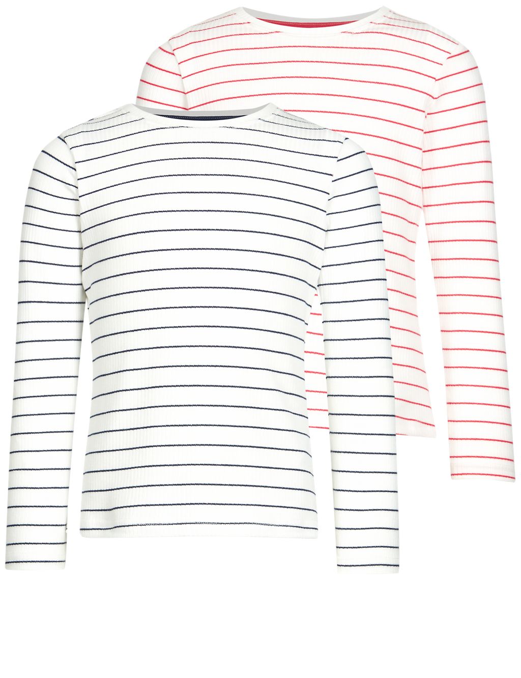 2 Pack Striped Long Sleeve Tops (3-14 Years) 5 of 6