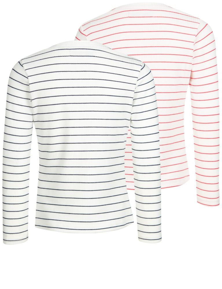 2 Pack Striped Long Sleeve Tops (3-14 Years) 6 of 6