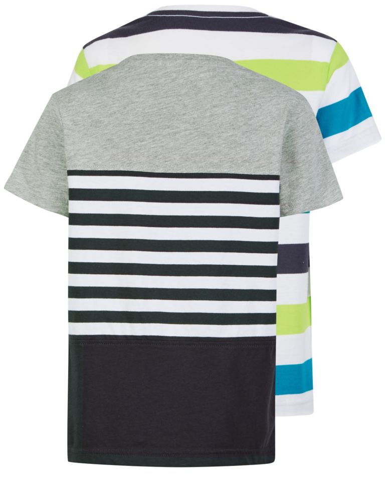 2 Pack Striped T-Shirts (3-14 Years) 7 of 7