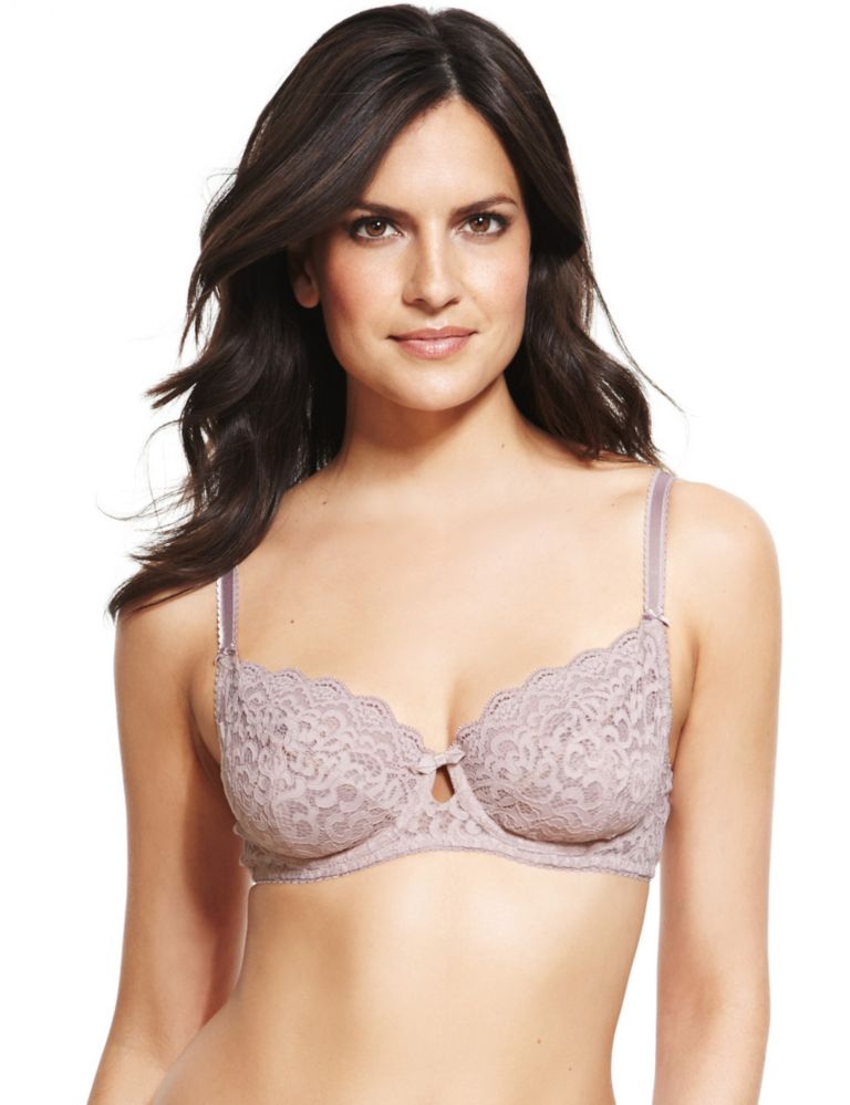 2 Pack Supima® Non-Padded Floral Lace B-DD Bras 3 of 4