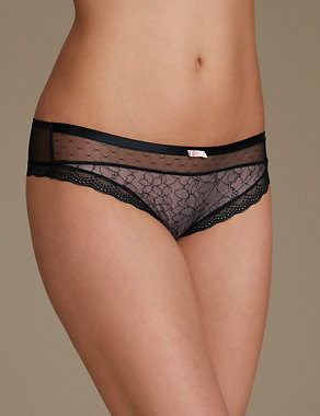 2 Pack Textured Brazilian Knickers Image 2 of 5