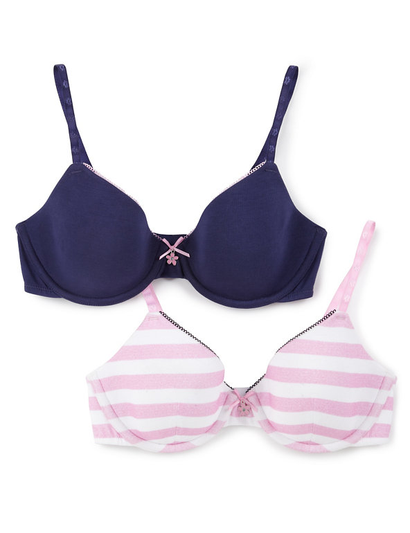 2 Pack Underwired Padded Assorted Bras Image 1 of 1