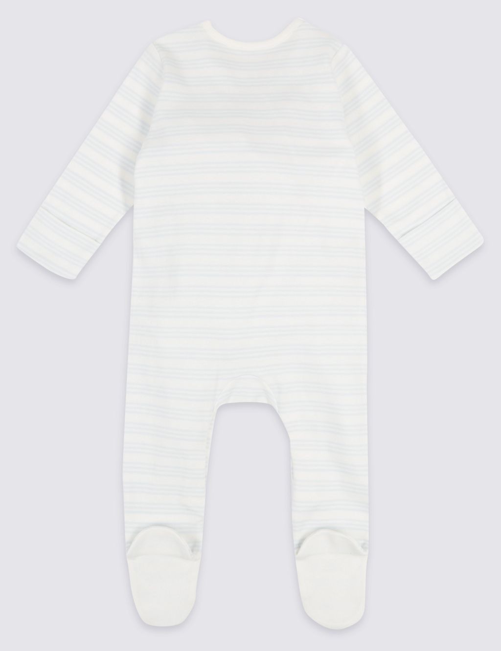 2 Pack Unisex Pure Cotton Sleepsuits 7 of 9