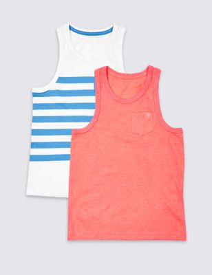 2 Pack Vest Tops (3-14 Years) Image 2 of 5