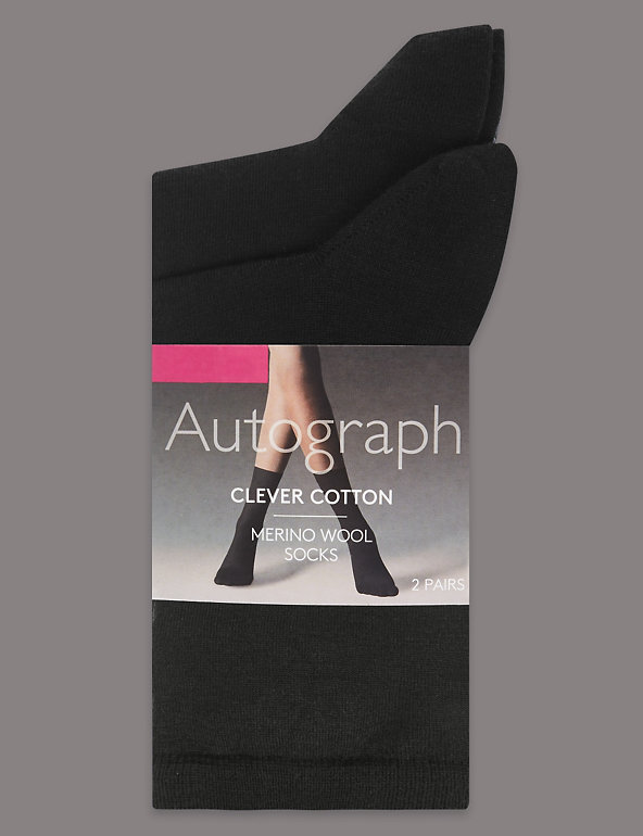 2 Pack of  Clever Cotton Ankle Highs Image 1 of 2