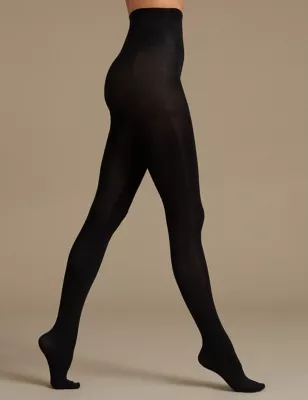 EX M&S MAGICWEAR Bum Tum And Thigh Shaper Shorts Tights- Black