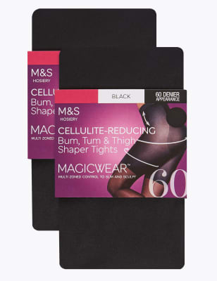 Black 60 Denier Bum, Tum And Thigh Shaping Tights