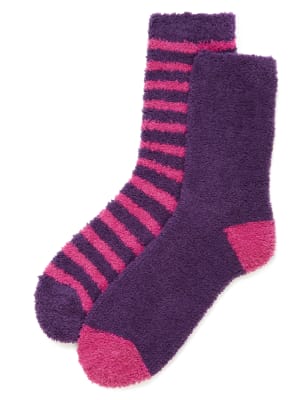 2 Pair Pack Assorted Cosy Bed Socks M&S Collection M&S