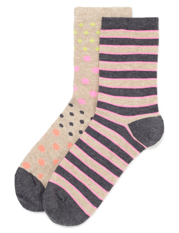 2 Pair Pack Assorted Socks Image 1 of 1
