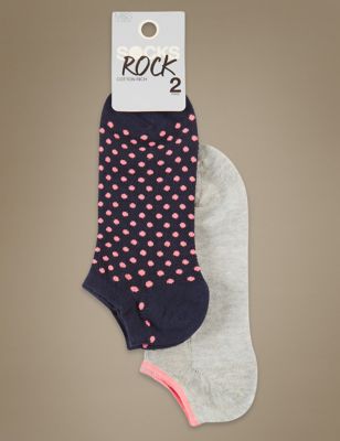 2 Pair Pack Assorted Trainer Liner™ Socks Image 1 of 2