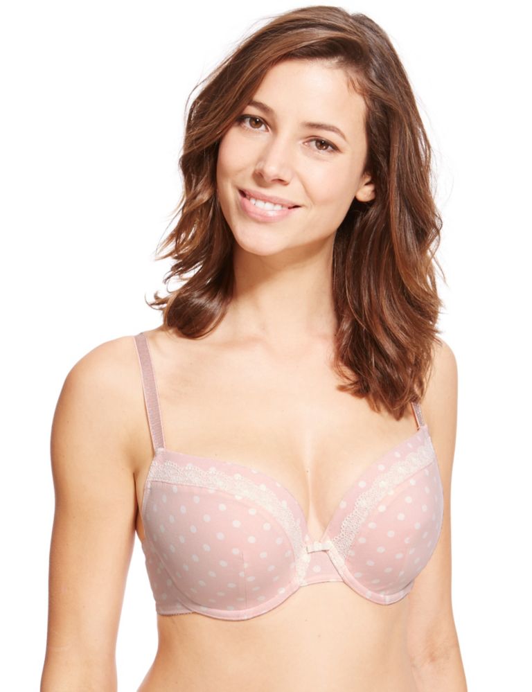 2 Pair Pack Assorted Underwired Padded Plunge Bras DD-GG 1 of 5