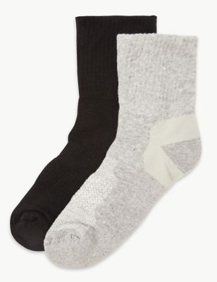 2 Pair Pack Blister Resist Ankle Socks | M&S Collection | M&S