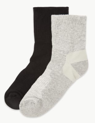 2 Pair Pack Blister Resist Ankle Socks M&S Collection M&S