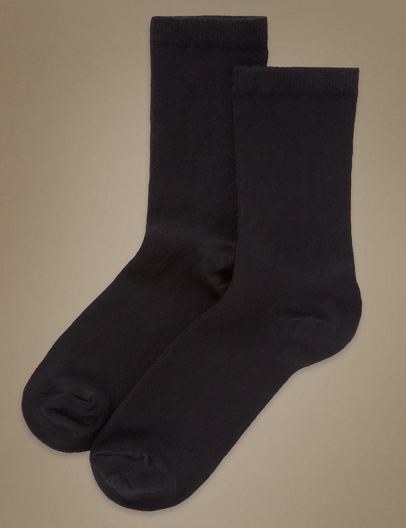 2 Pair Pack Cashmere Blend Ankle Socks Image 1 of 1