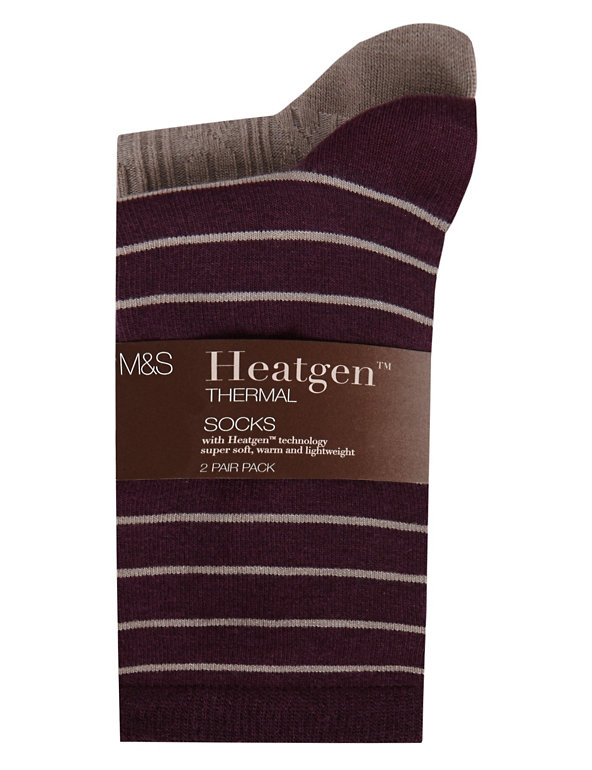 2 Pair Pack Heatgen™ Assorted Ankle High Socks Image 1 of 2