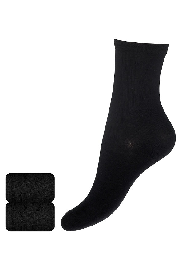 2 Pair Pack Modal Blend Socks & Cashmere Image 1 of 1