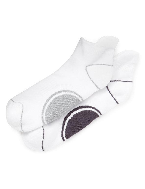 2 Pair Pack Sports Blister Resist Trainer Liner™ Socks Image 1 of 1