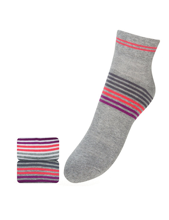 2 Pair Pack Striped Sports Socks Image 1 of 1