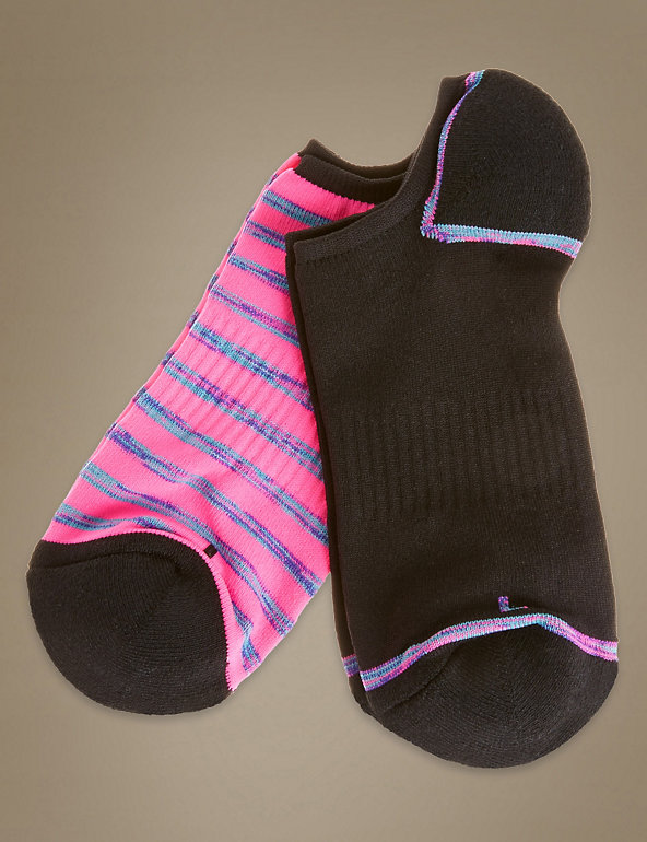 2 Pair Pack Trainer Liners Socks Image 1 of 2
