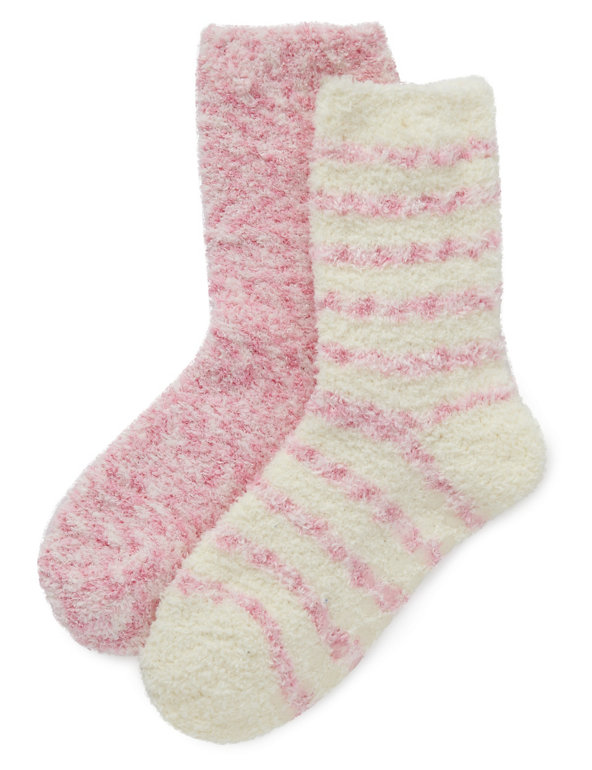 2 Pairs of Assorted Cosy Slipper Socks Image 1 of 1