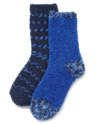 2 Pairs of Cosy Slipper Socks with Grippers (1-7 Years) Image 1 of 1