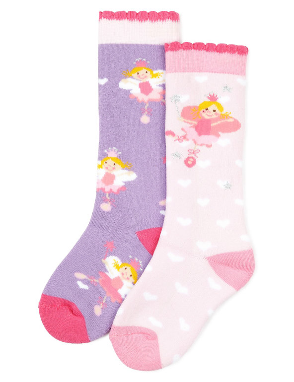 2 Pairs of Fairy Design Thermal Welly Socks Image 1 of 1