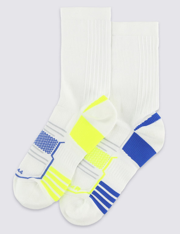 2 Pairs of Freshfeet™ Full Length Sports Socks with Silver Technology Image 1 of 1