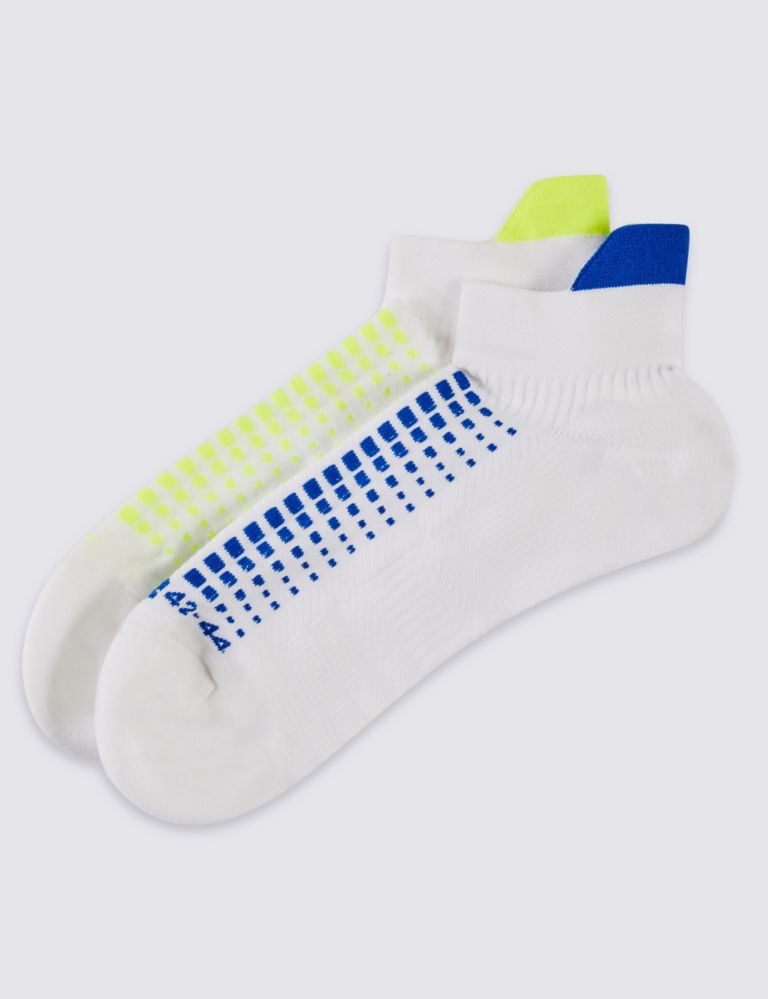 2 Pairs of Freshfeet™ Technical Trainer Liner Socks with Silver Technology 1 of 1
