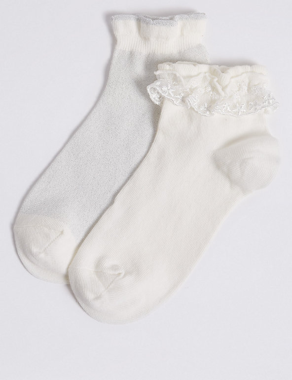 2 Pairs of Frill Socks Image 1 of 1