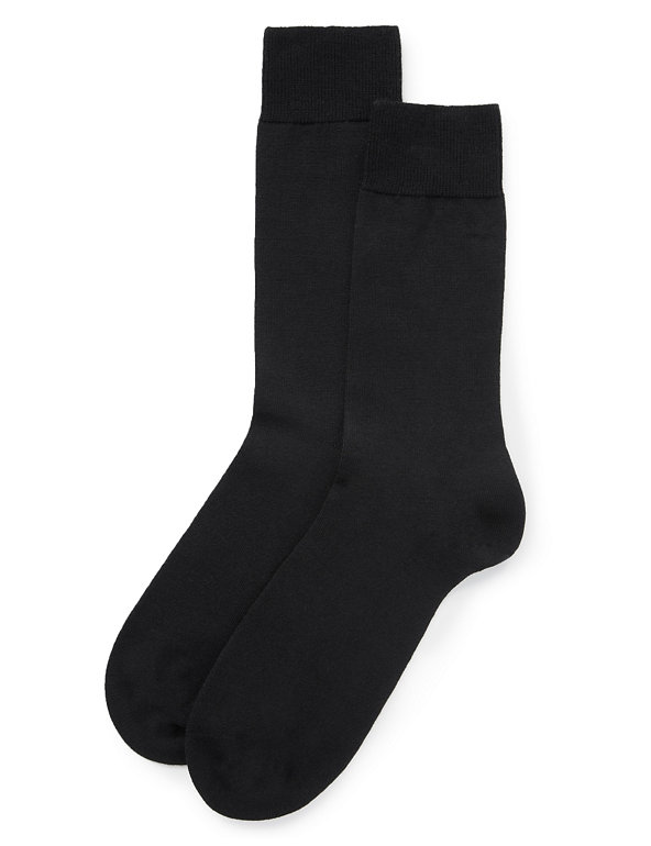 2 Pairs of Merino Wool Blend Socks Image 1 of 1
