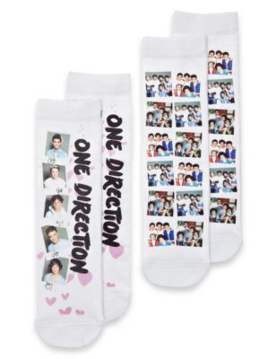 2 Pairs of One Direction Socks