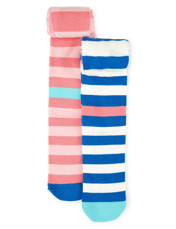 2 Pairs of Striped Baby Tights Image 1 of 1
