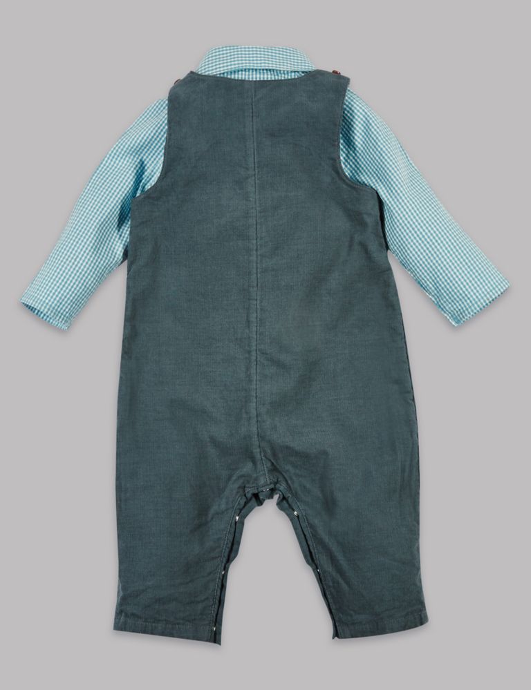 2 Piece Cord Dungarees & Woven Bodysuit Outfit 2 of 7