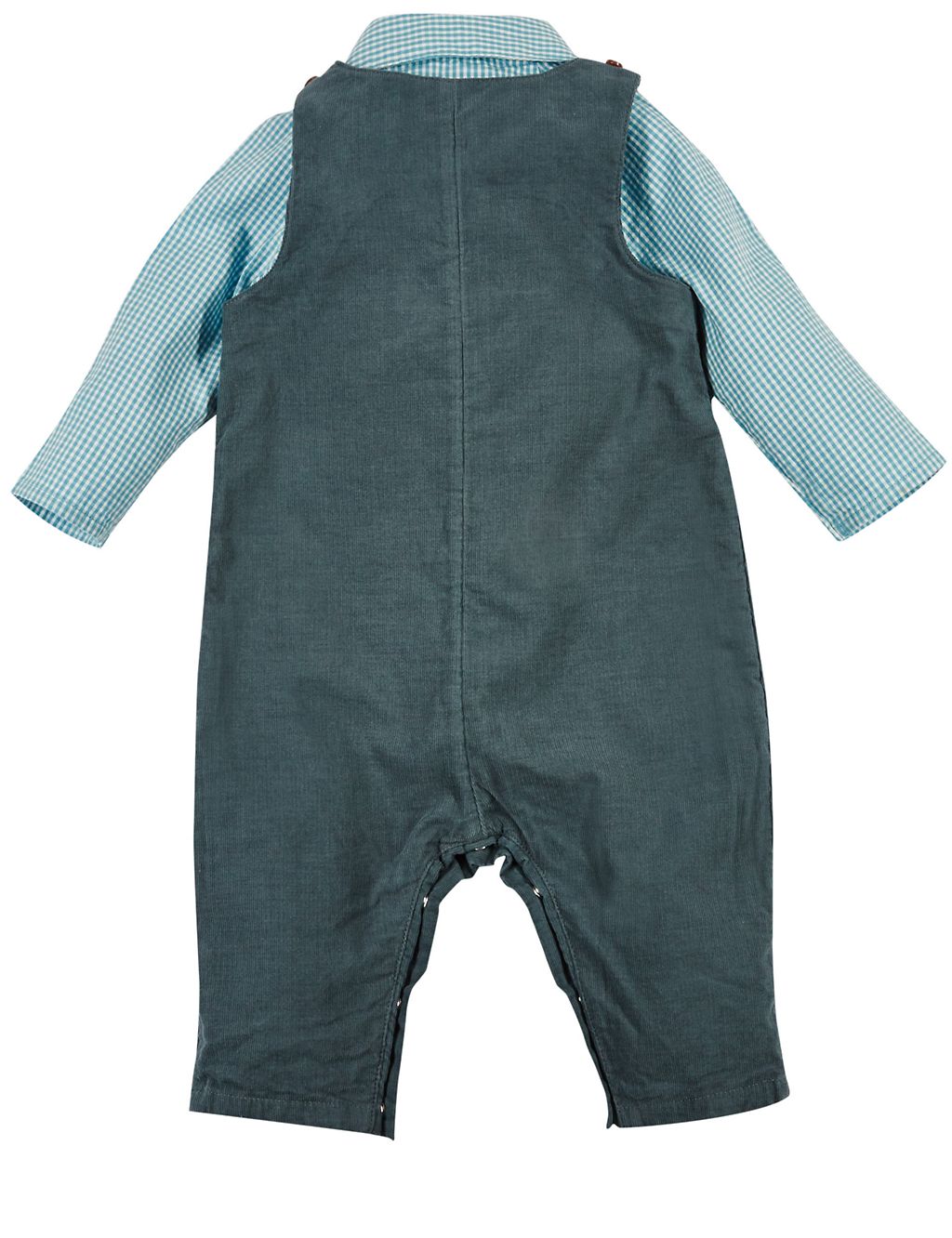 2 Piece Cord Dungarees & Woven Bodysuit Outfit 5 of 7